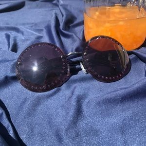 Brian Atwood // Purple Circle Sunglasses